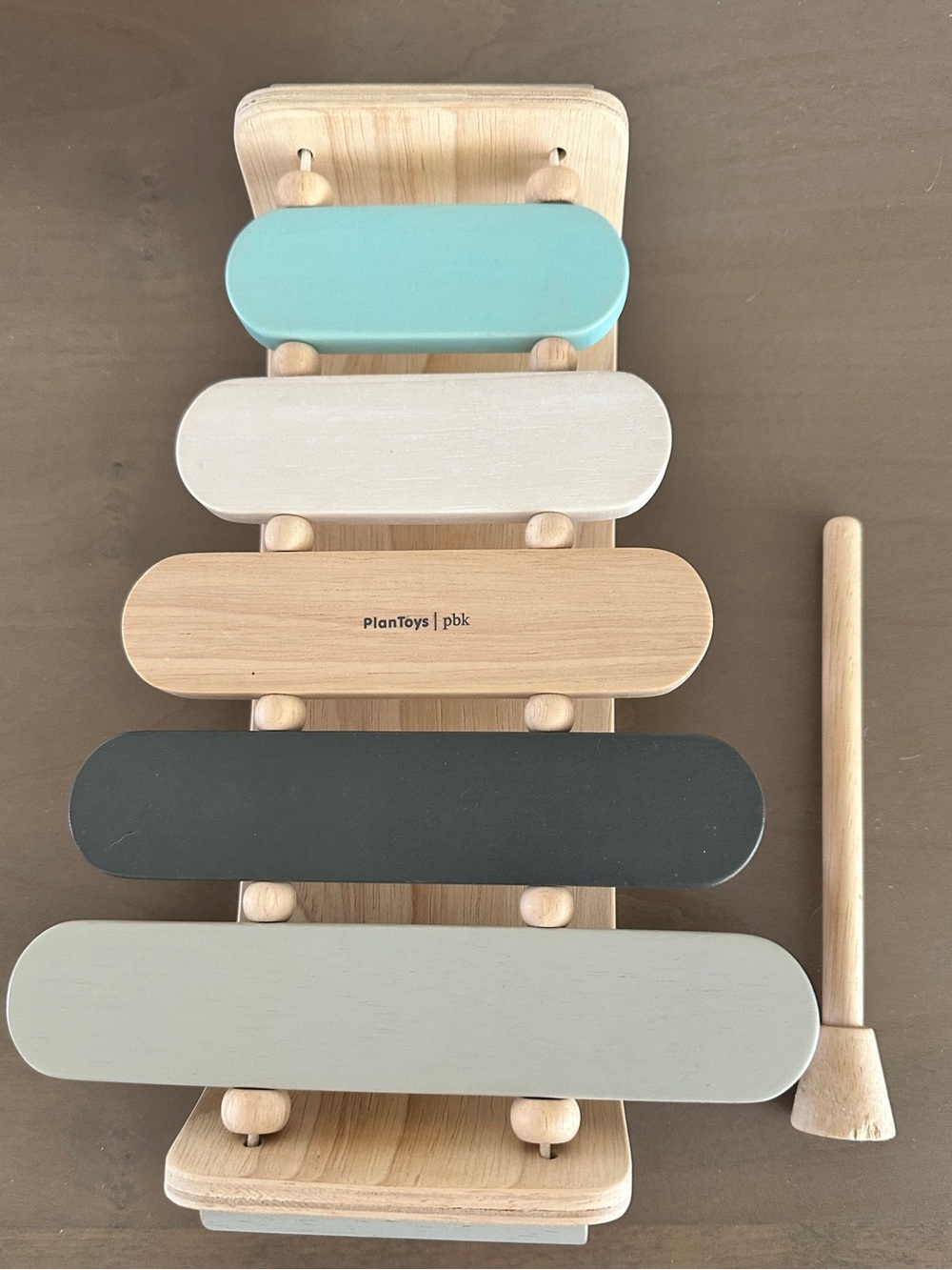 Pottery Barn Kids Wooden musical toy Xylophone Pastel neutral Montessori